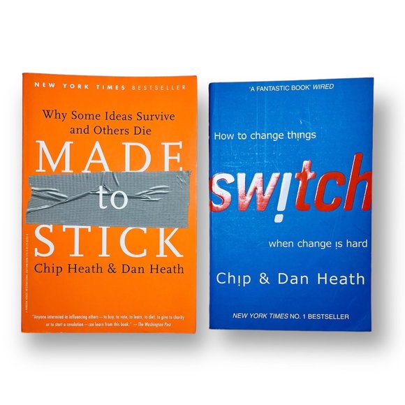 2 book bundle Switch Made to Stick by Chip & Dan Heath - Picture 1 of 3
